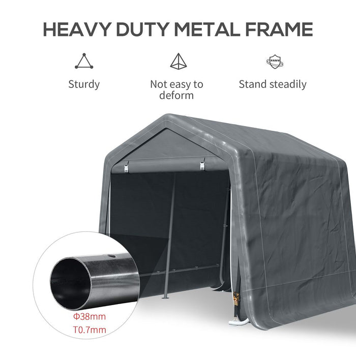 Ultimate Storage Tent, Heavy Duty Metal Frame 2.8x2.4x2.4m, Dark Grey