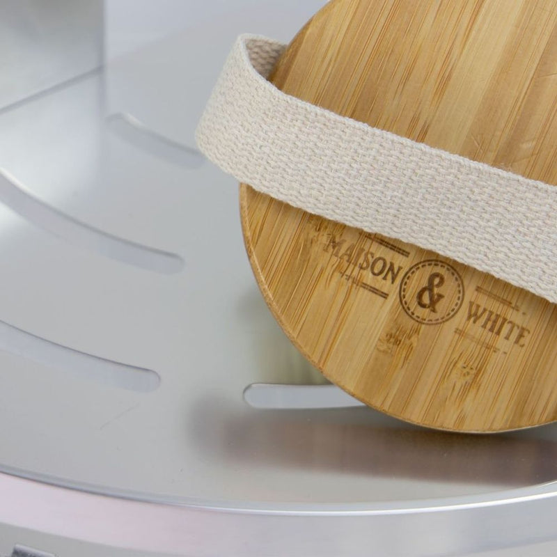 Space-Saving Adhesive Corner Shower Caddy | Rust-Resistant Aluminum | Maison & White