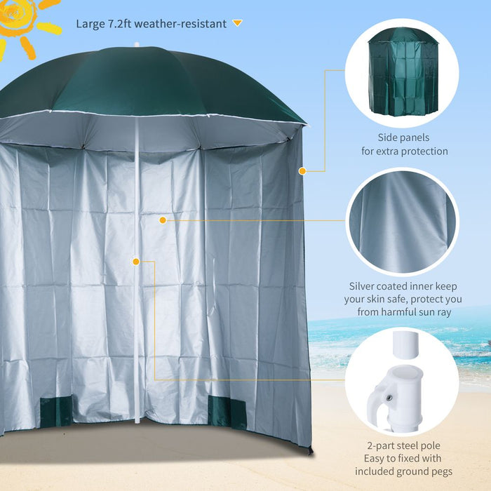 Premium Outsunny Fishing Umbrella - Relax in Style with a Durable Outdoor Sun Shelter & Shade Canopy