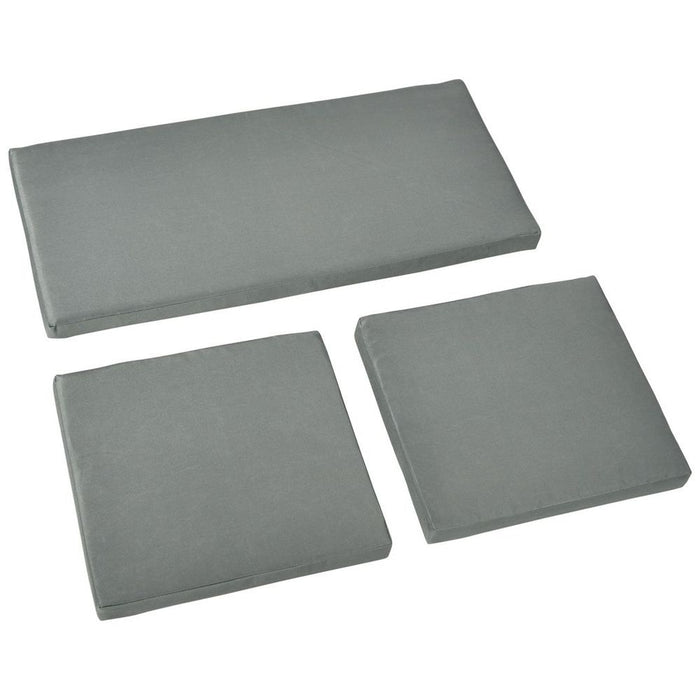 Premium Dark Grey Outdoor Cushion Set - 3-Piece, High Quality & Fade Resistant - Perfect for Garden Furniture!