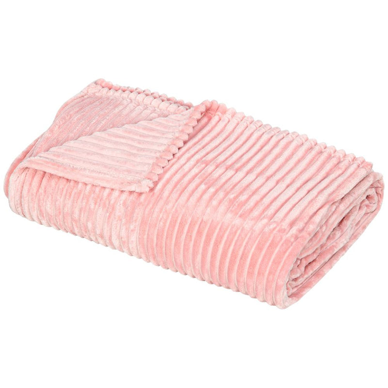 HOMCOM Flannel Fleece Blanket King Size Pink - Warm & Cozy 230 x 230cm - Soft & Versatile Throw for Bed, Sofa, or Outdoors - Machine Washable