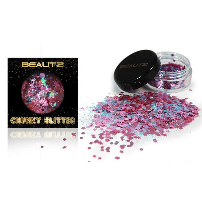 Beautz Chunky Glitter - 10ml Pot with 5g of Cosmetic Glitter - Fairy