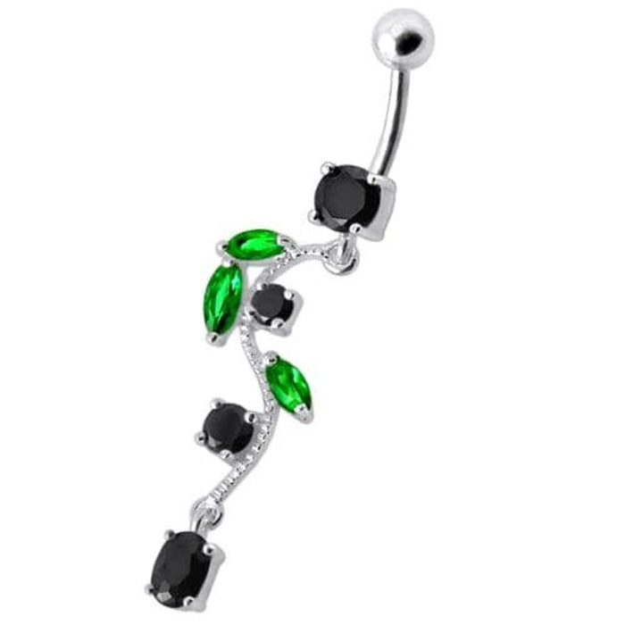 Fancy Multi Jeweled Fairy Dangling Body Jewelry Belly Ring