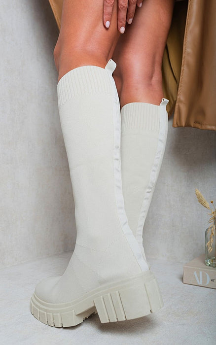 Jillian Knee High Chunky Sock Boots