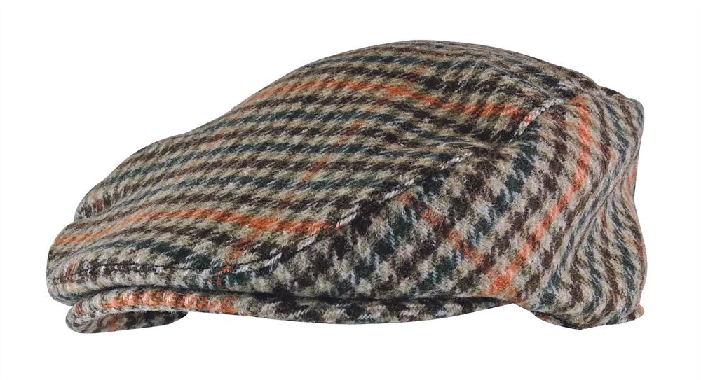 Mens Tweed Checked Flat Cap