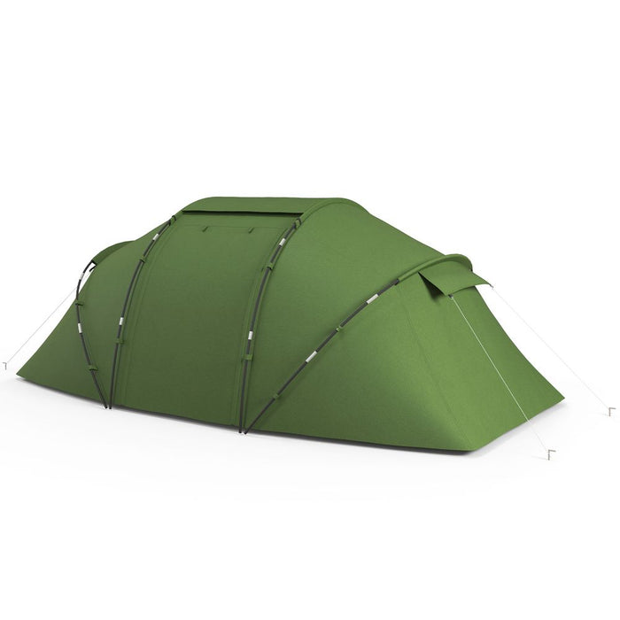 Outsunny 4-6 Person Camping Tent Dome - Spacious, Waterproof, UV Resistant - Perfect for Family Travel, Group Hiking, and Fishing