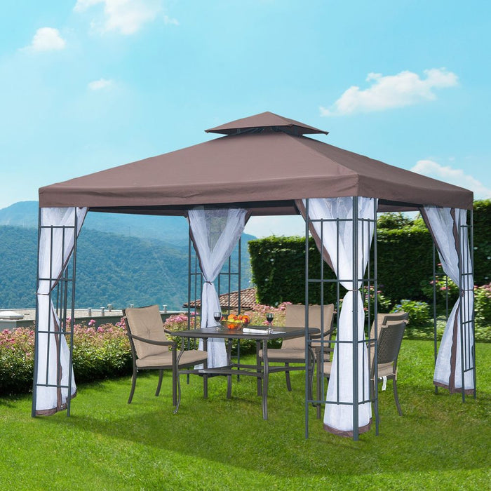 Premium 3x3m Gazebo Marquee - Metal, Party Tent Canopy - Steel Frame, UV Coating, Sturdy Construction