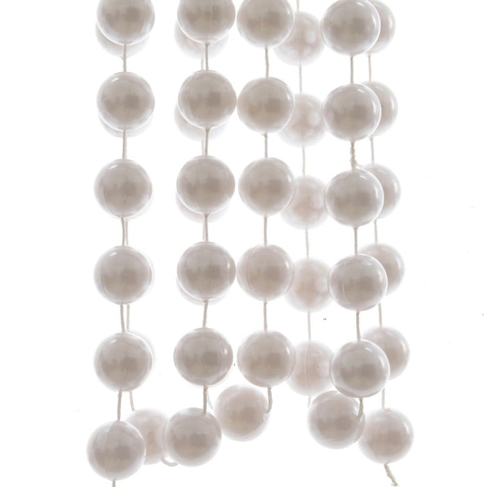 Bead Garland Winter White 270cm - Christmas Tree Decoration