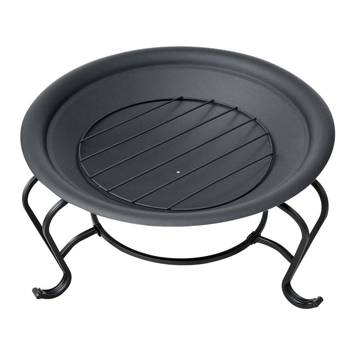 Premium Outsunny Steel Fire Pit | 56x45H cm | Lid Included | Black/Blue | Expert Seller