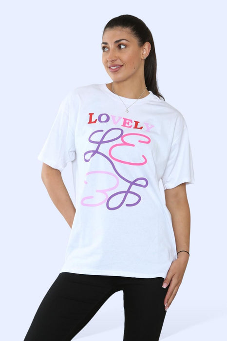 Ladies Lovely Printed Short Sleeve T-Shirt Top