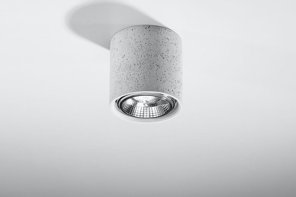 Stylish Concrete Grey Ceiling Lamp - Loft Design LED GU10 - Modern & Traditional Interiors