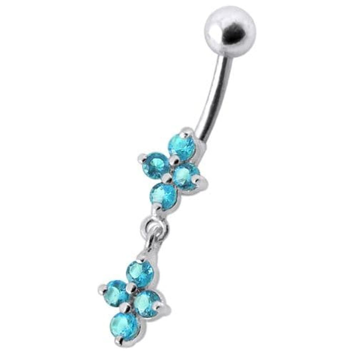 Fancy  Studded Dangling Body Jewelry Navel Ring