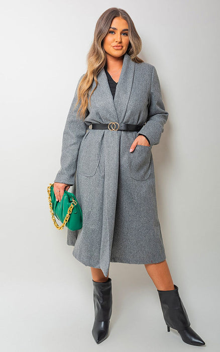 Delilah Wrap Belted Long Coat - Stylish, Warm, and Timeless! 🧥🌟