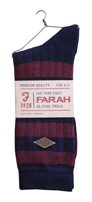 Farah 1920 - 2 Pairs Mens Striped Socks