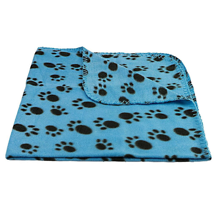 Paw Print Pet Fleece Blanket | Soft & Cozy | Multiple Colors & Sizes | Ideal for Small Dogs & Cats