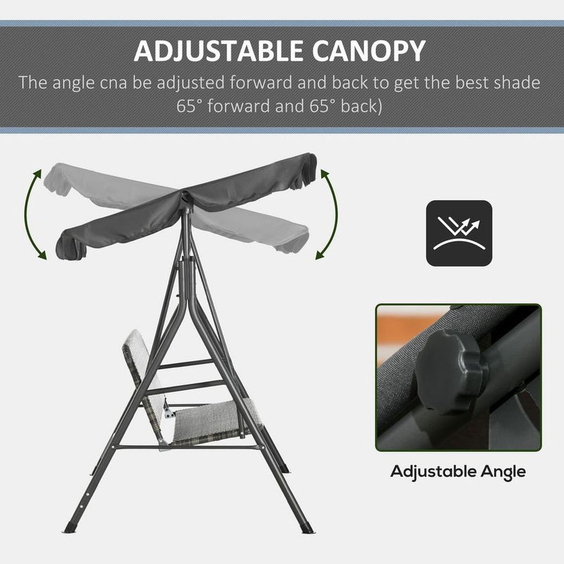 Premium Outsunny 3-person Rattan Swing Chair - Adjustable Canopy, Strong Steel Frame - Best Quality!
