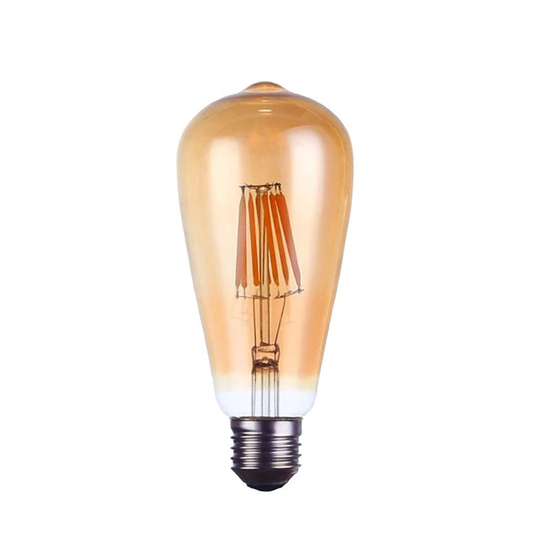 Vintage LED Edison Dimmable Bulbs - 5Pack Amber Glass - Warm White 2700K - Energy Saving - Long Lasting