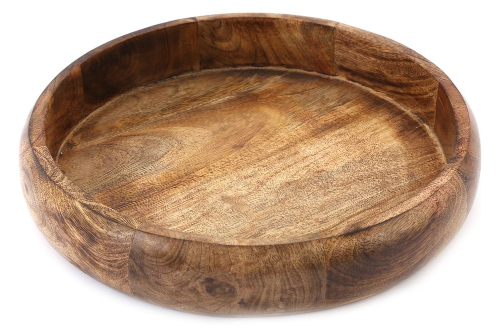 Premium Handcrafted Wooden Bowl - 34cm