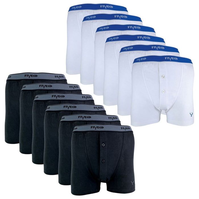 FiveG - 6 Pack Mens Boxers: Fairtrade Cotton, Ethical, Comfortable, Supportive, Premium Quality