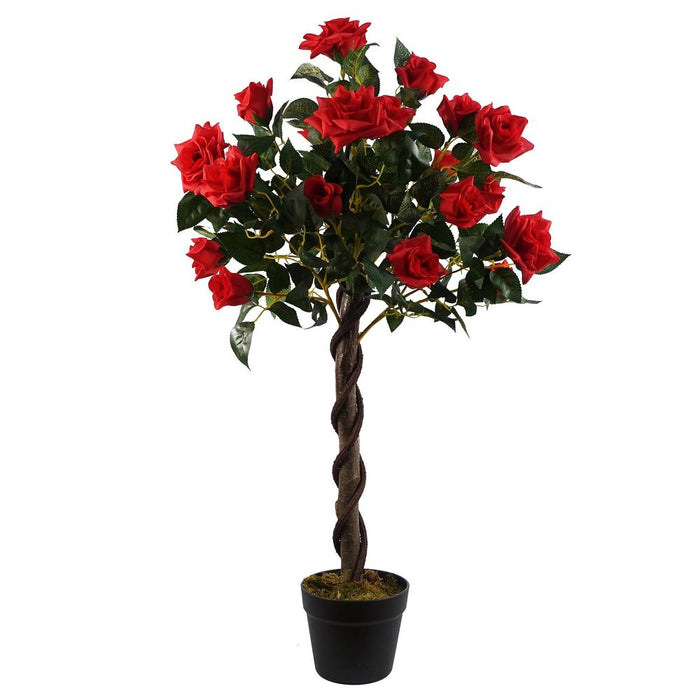 High-Quality 90cm Artificial Red Rose Tree - Perfect for Weddings