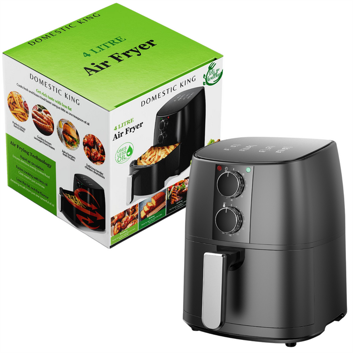 Domestic King 4L Air Fryer + Free Recipe Book - DK18056