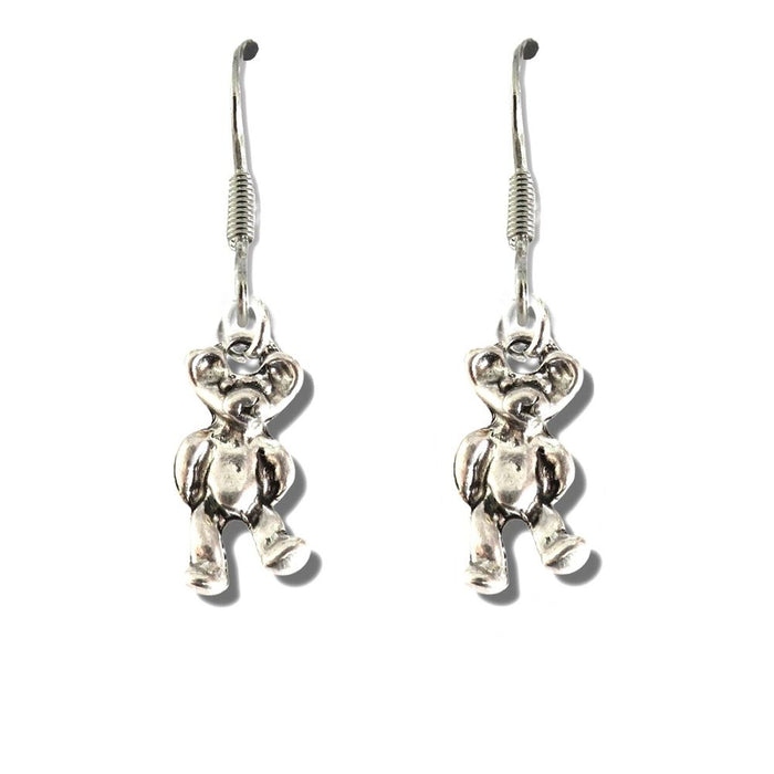 Premium Silver Plated Girls Teddy Drop Earrings