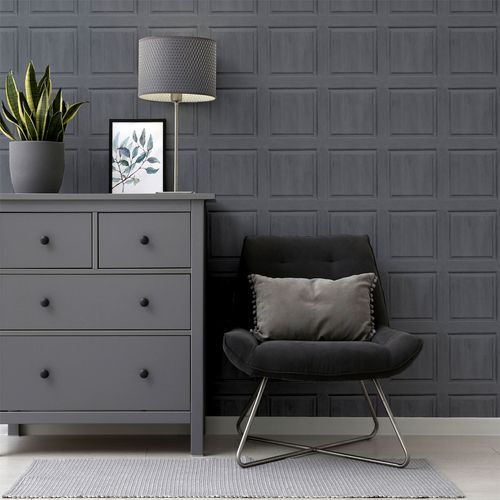 Washed Panel Charcoal sw12 wallpaper