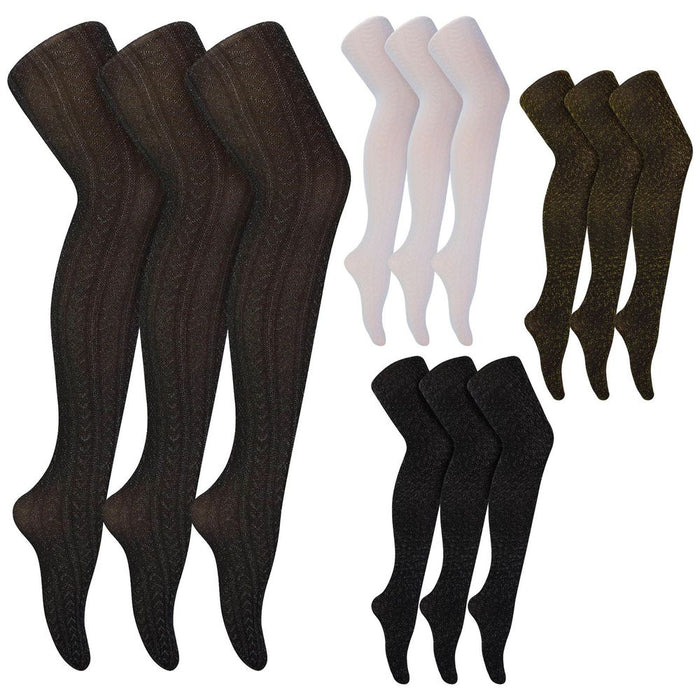 Sock Snob - 3 Pairs Glitter Tights