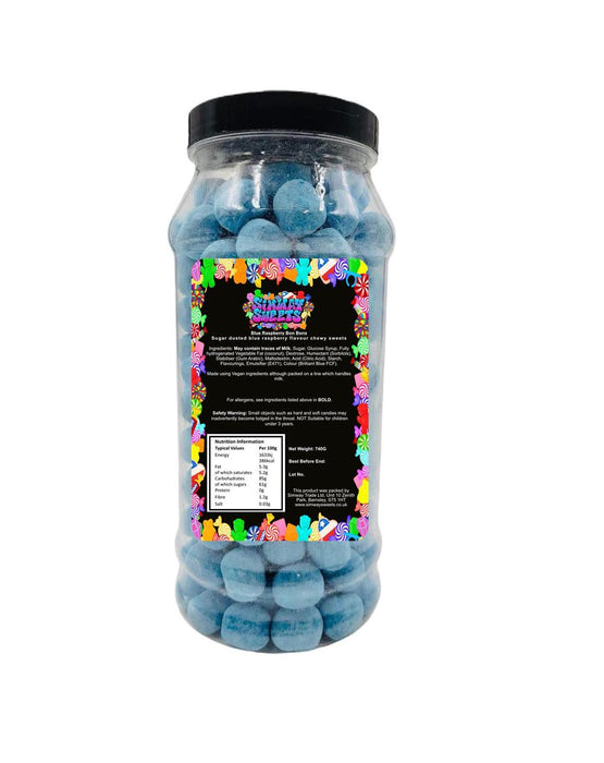 Blue Raspberry BonBons Retro Sweets Gift Jar - High Quality, Mouthwatering Flavour - Fast Delivery