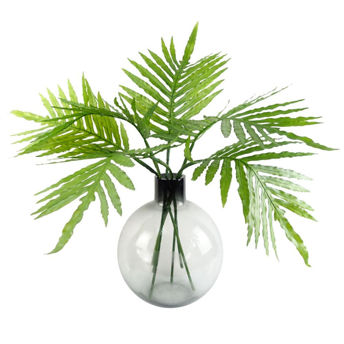 80cm Ball Vase Artificial Tropical Palm Leaves