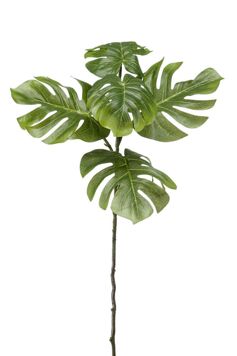 Realistic Artificial Monstera Leaf Spray - 64cm Green - Pack of 5