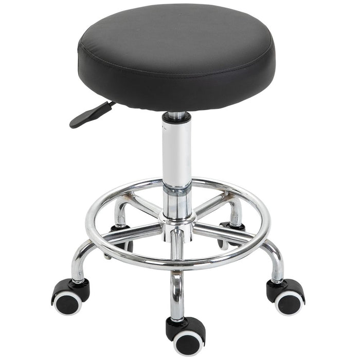 Comfortable Adjustable Stool PU Leather with Footrest - Professional Quality