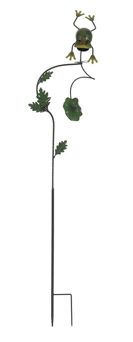 Premium Quality Metal Garden Stake - Vibrant Moving Frog Design