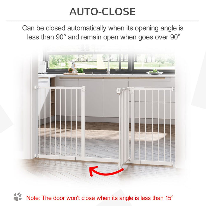 Secure and Versatile Pet Gate - Adjustable Width and Easy Assembly - PawHut