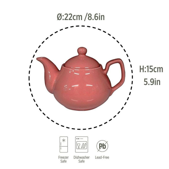 Porcelain Tea Pot Red 15cm