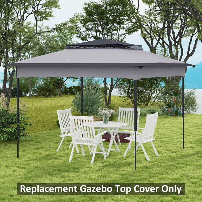 Gazebo Cover Replacement - 2-Tier Design, 30+ UV Protection, Grey - High Quality