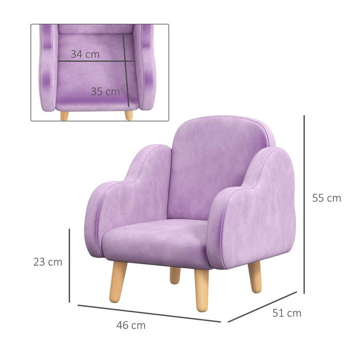 Premium Purple Cloud-Shaped Toddler Armchair for Playroom and Bedroom - Best Quality