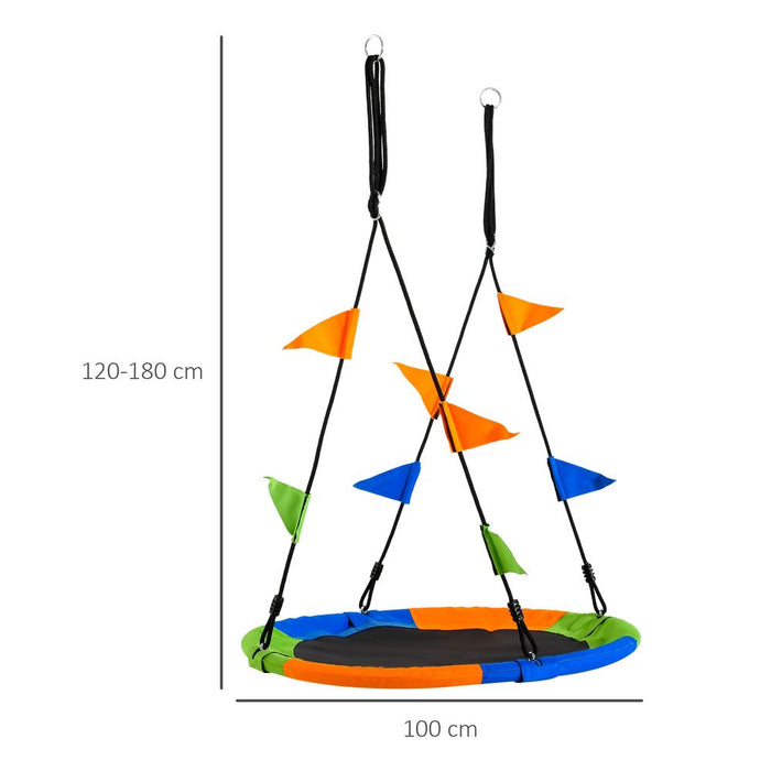 Durable Metal Tree Swing for Kids - Adjustable Rope - Multiple Colors - Great for Garden Fun