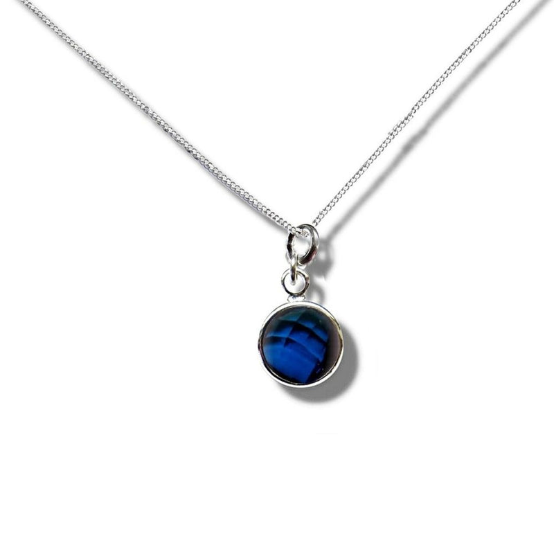September Birthstone Necklace - Bright Blue - High Quality