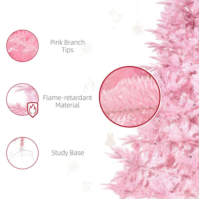 6FT Artificial Christmas Tree Holiday Xmas Automatic Open for Home Party Pink