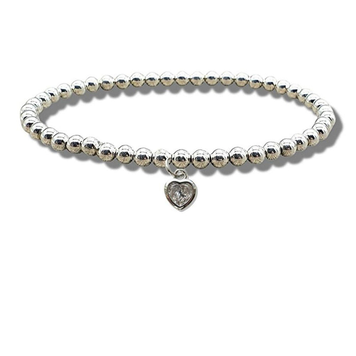 Sparkling Silver Heart Bracelet - Ideal Gift for Women & Girls