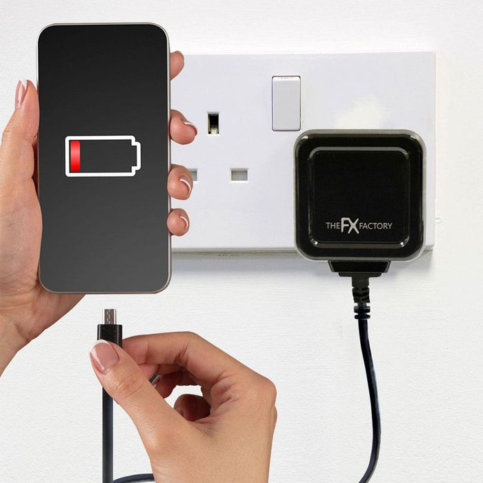 FX Factory Micro USB Fast Charger for Android - 1A Mains Charger - RoHS Certified & CE Approved