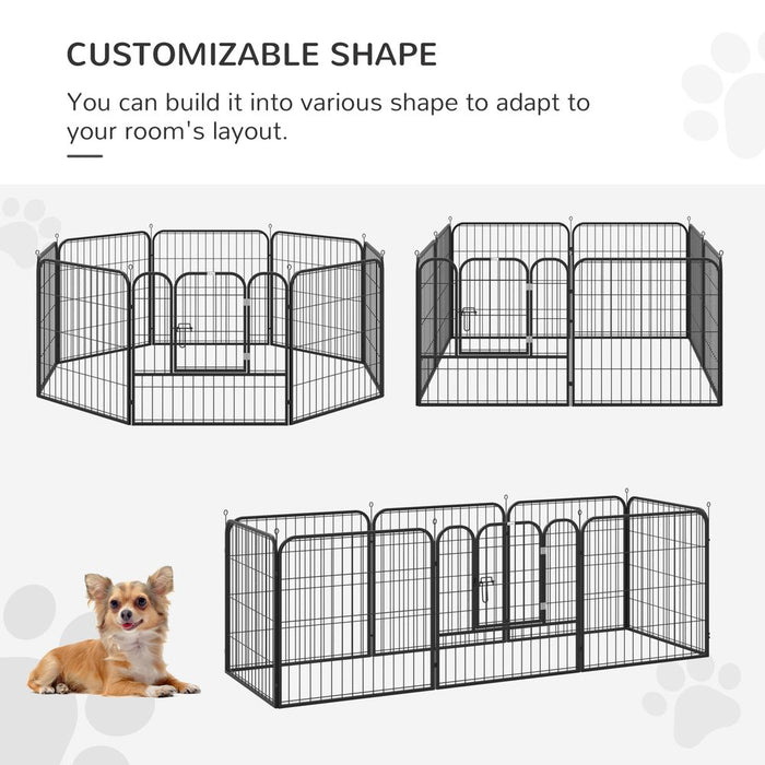 Premium Metal Pet Playpen - Foldable, 4 Sizes, Secure, Indoor/Outdoor - Dog Rabbit Puppy Cage Run Fence - Best Quality