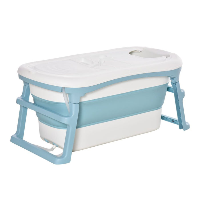 Foldable Bathtub Kids Bath Tub with Lid Large Bathtubs for 1 - 12 Years