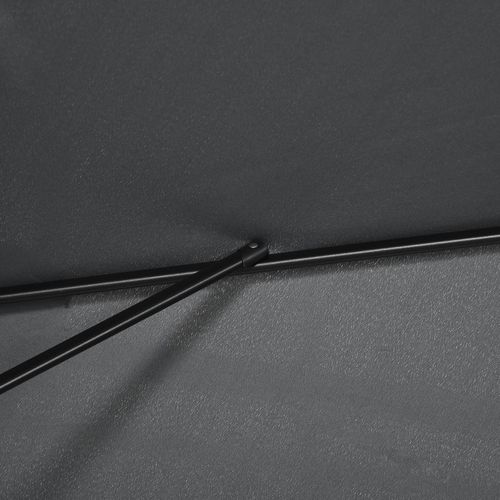 Outsunny 3x2m Patio Parasol Canopy Tilt Crank 6 Ribs Sun Shade Garden Black