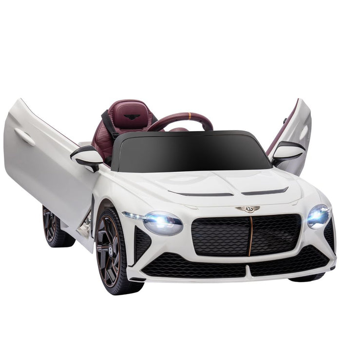 Bentley Bacalar 12V Kids Electric Car - White | Licensed | Portable Battery