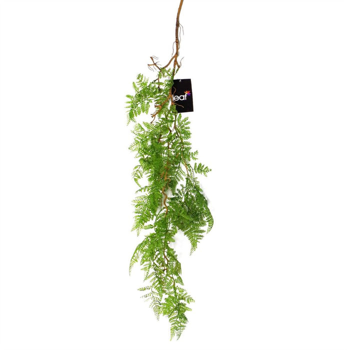 Premium Quality 100cm Artificial Hanging Maidenhair Fern - Dark Green