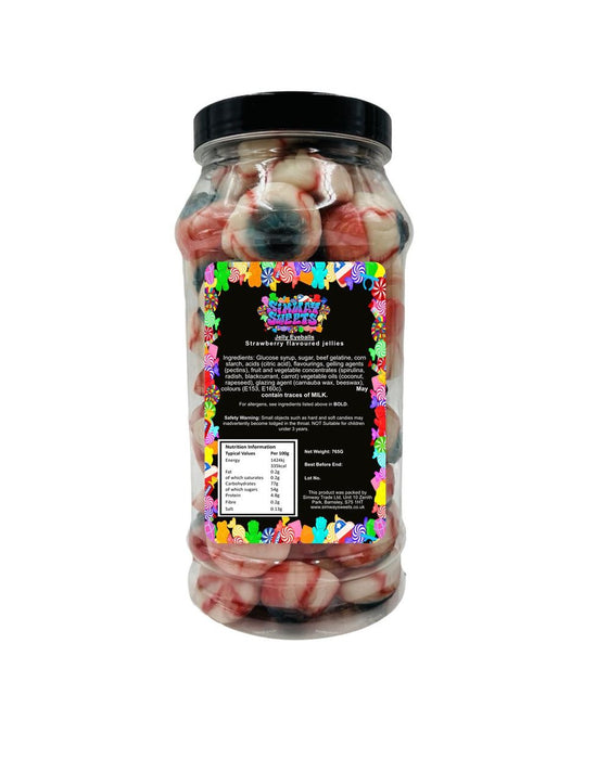 Jelly Eyeballs Gummy Sweets in Gift Jar - Retro, Delicious, High-Quality Candy