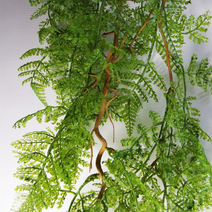 Premium Quality 100cm Artificial Hanging Maidenhair Fern - Dark Green