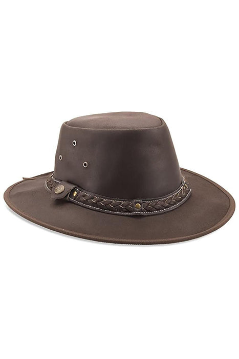 Hawkdale Unisex Leather Hat - Cowboy Style - Weather Resistant - 501-400